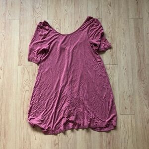 Wet seal red short sleeve shirt dress